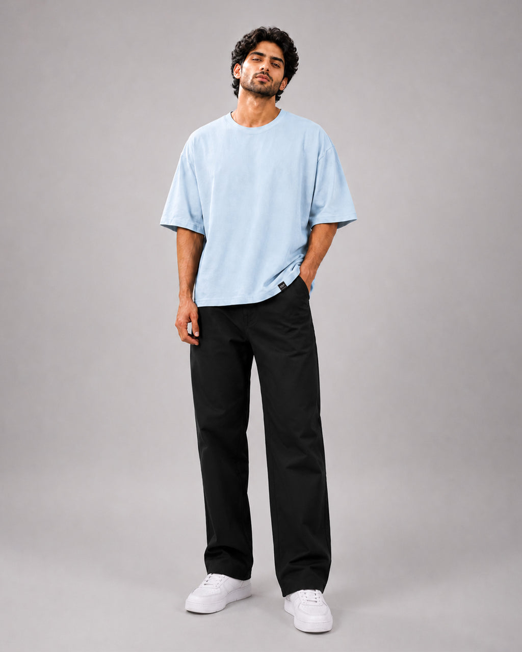 Pale Blue Basic T-Shirt