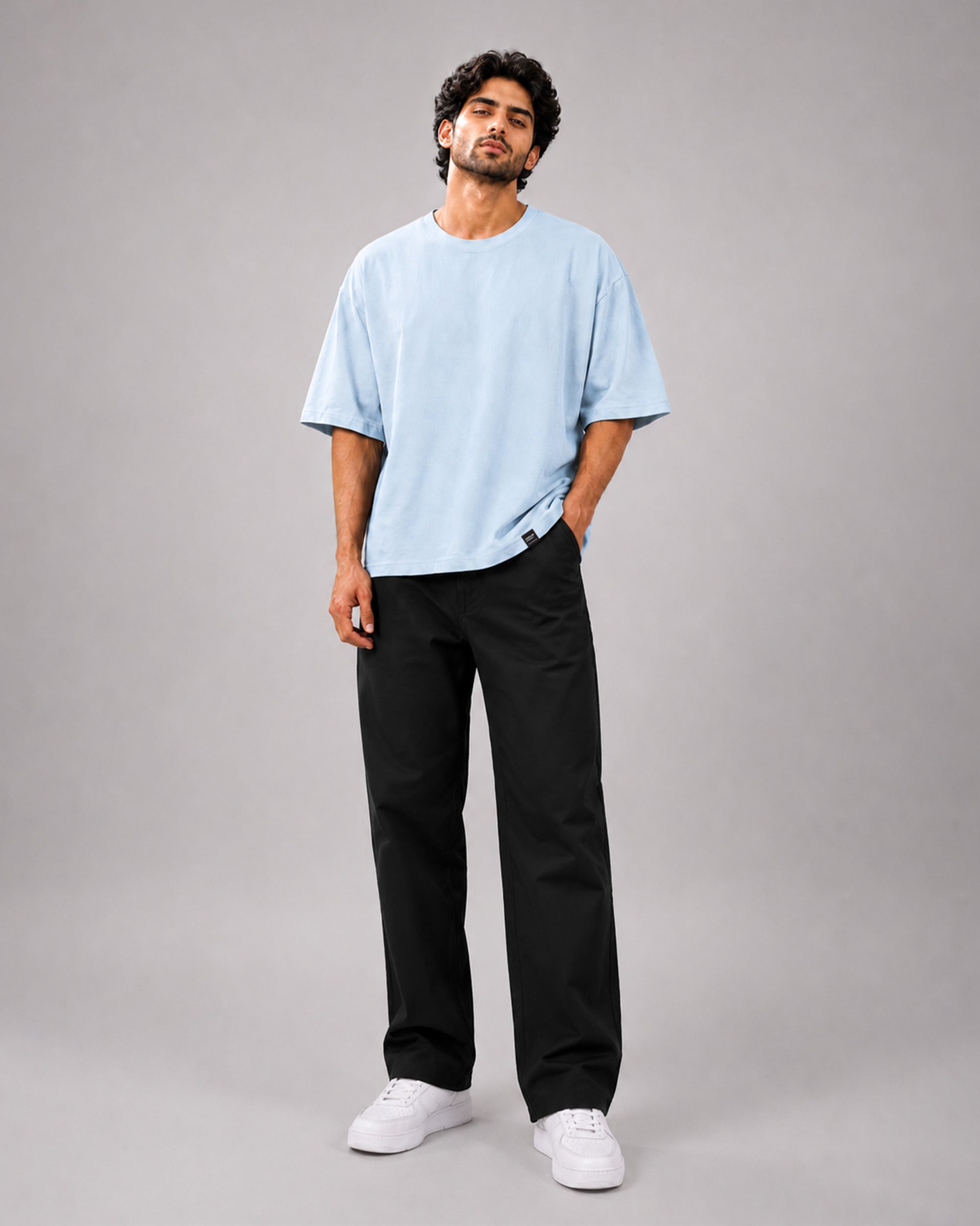 Pale Blue Basic T-Shirt